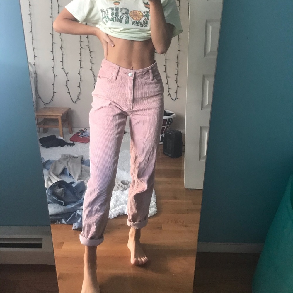 Urban Outfitters corduroy pink jeans size 24